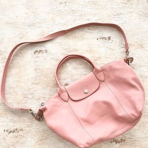 Authentic Longchamp Leather Le Pliage bag NWOT